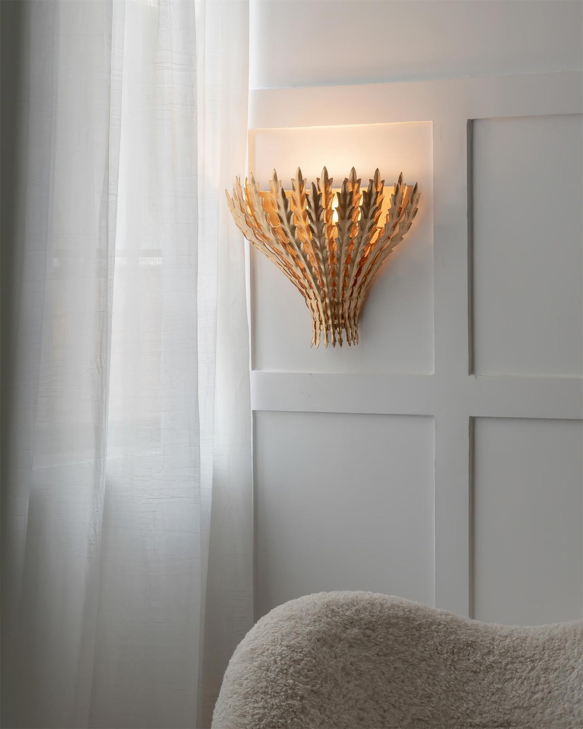 Hampton Wall Light Handmade Leaf Motif Elegant