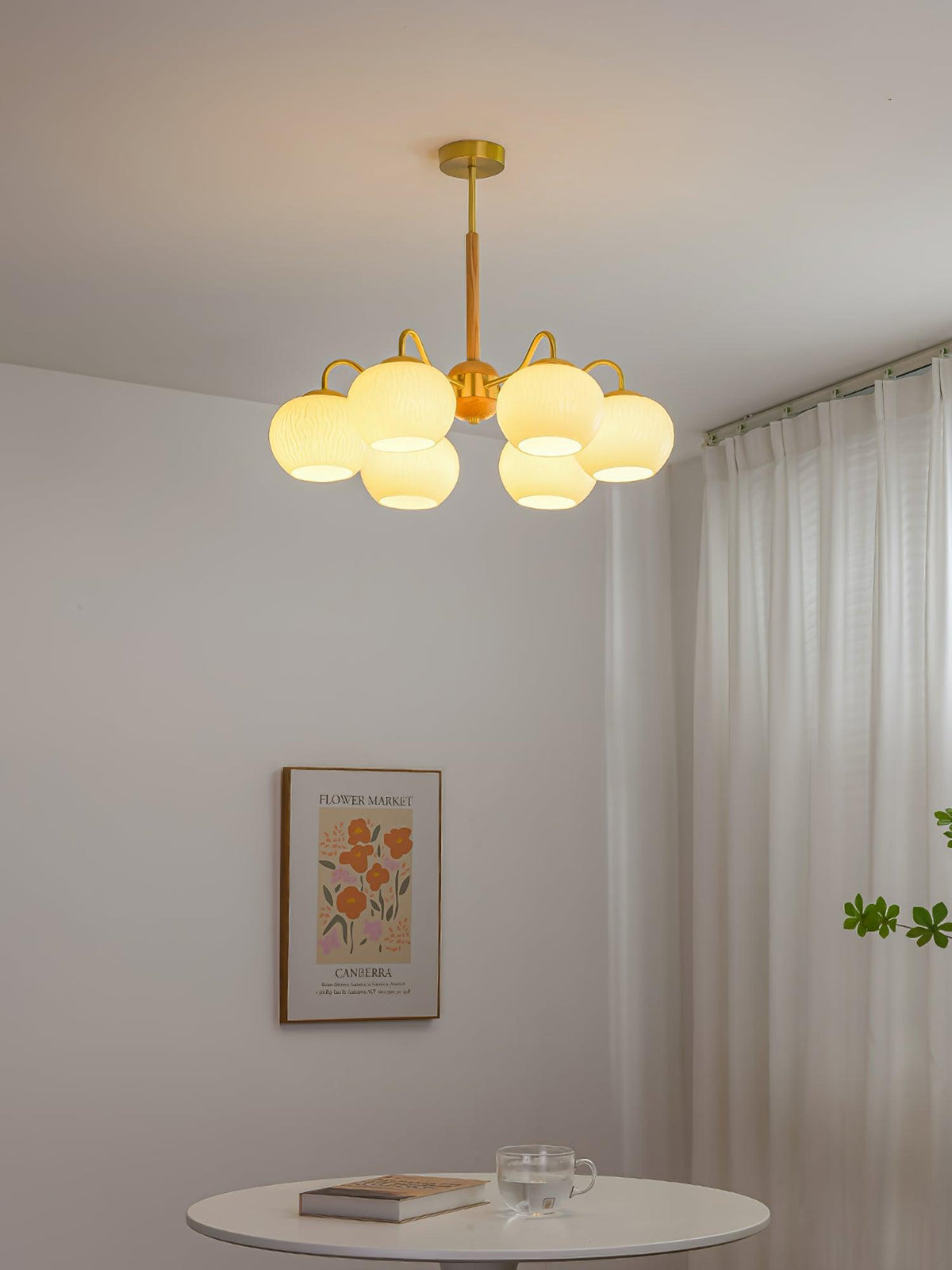 Elyra elegant lysekrone i træ