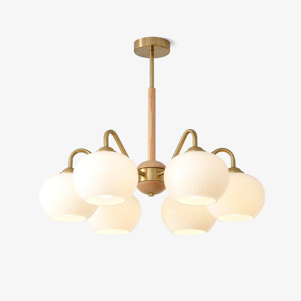 Elyra elegant lysekrone i træ