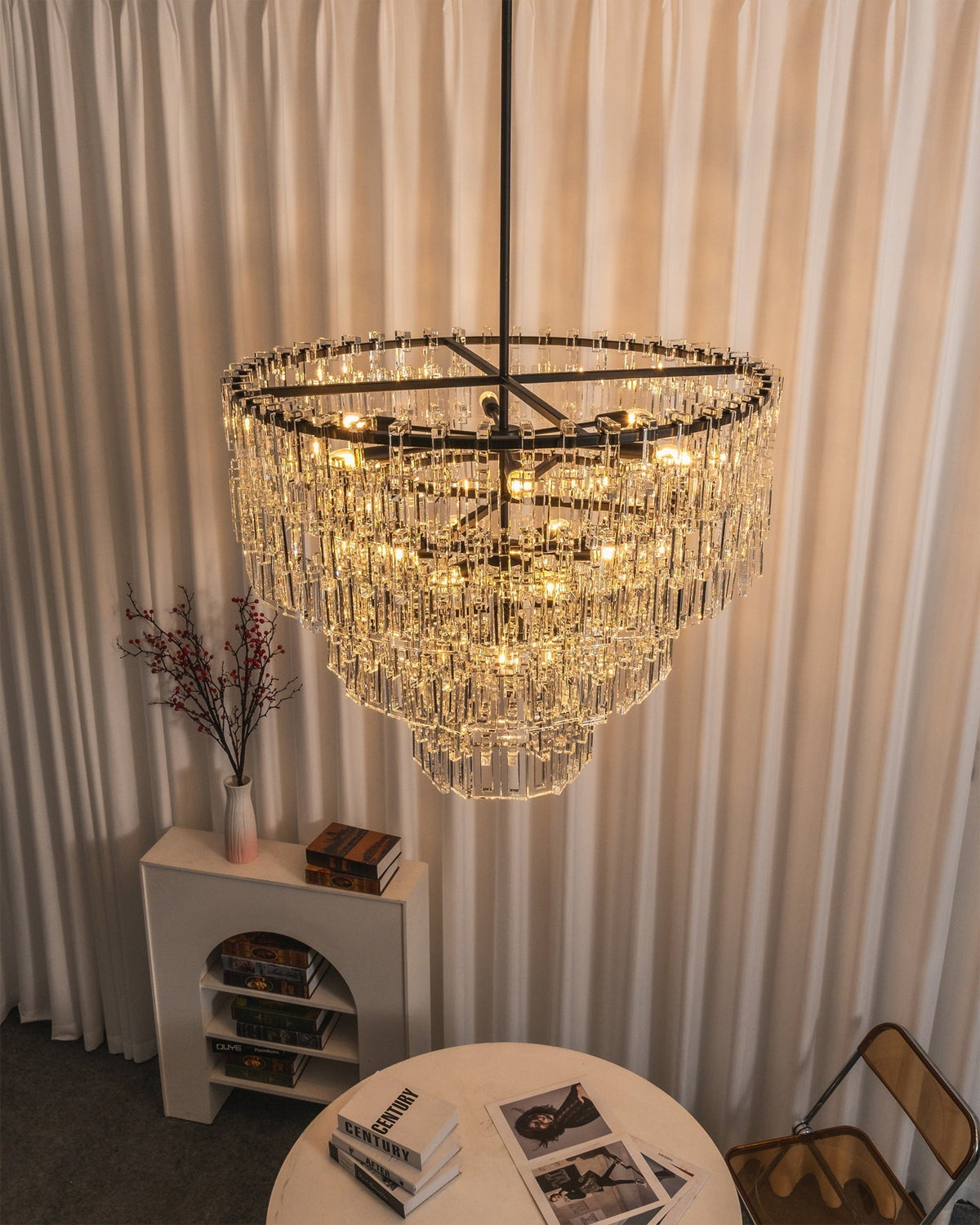Candelabro geométrico de cristal Elyelira