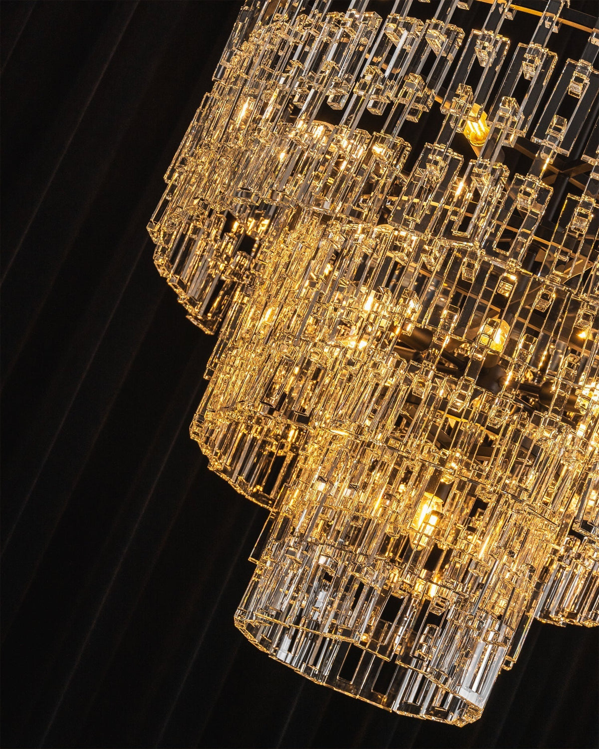Candelabro geométrico de cristal Elyelira