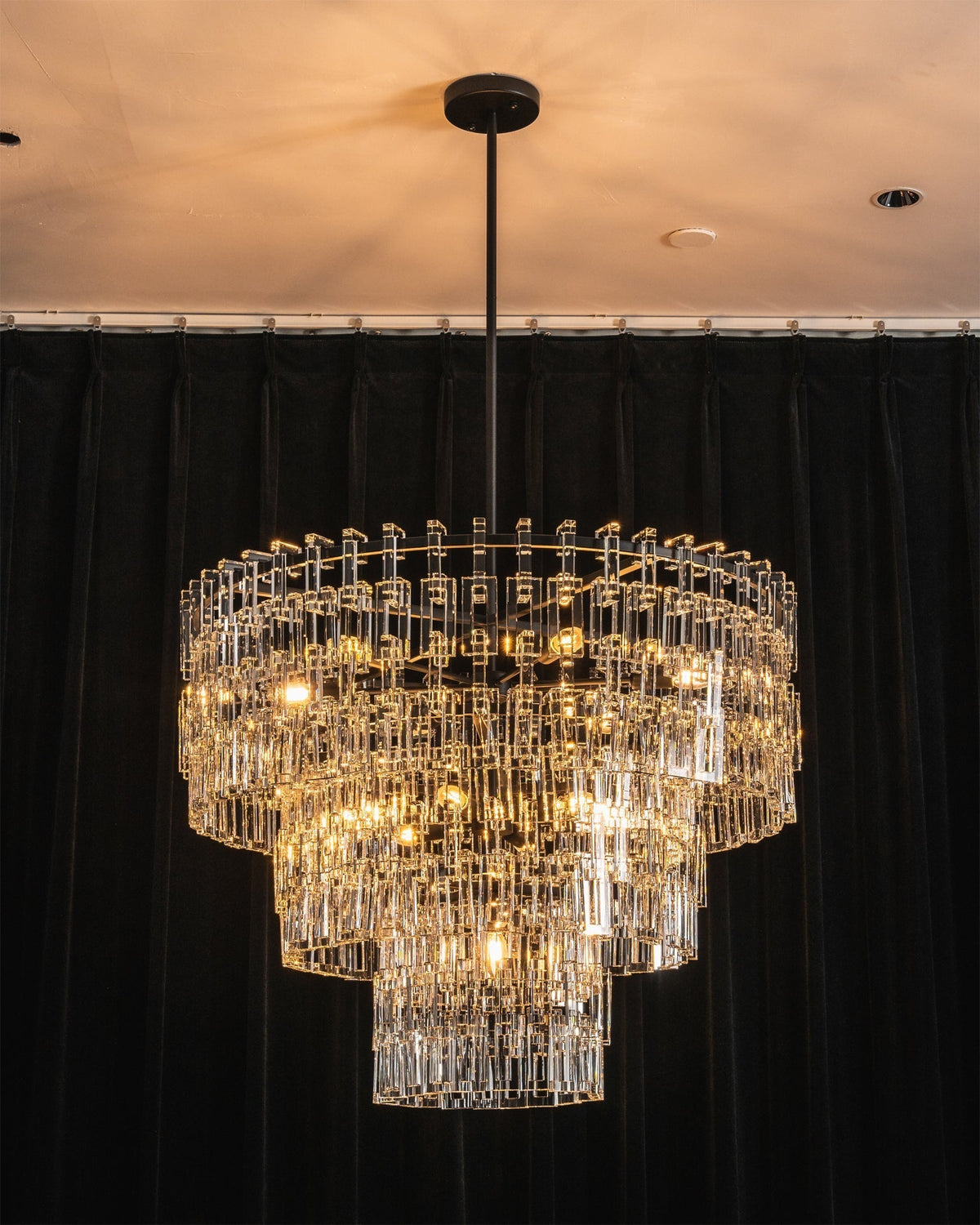 Candelabro geométrico de cristal Elyelira