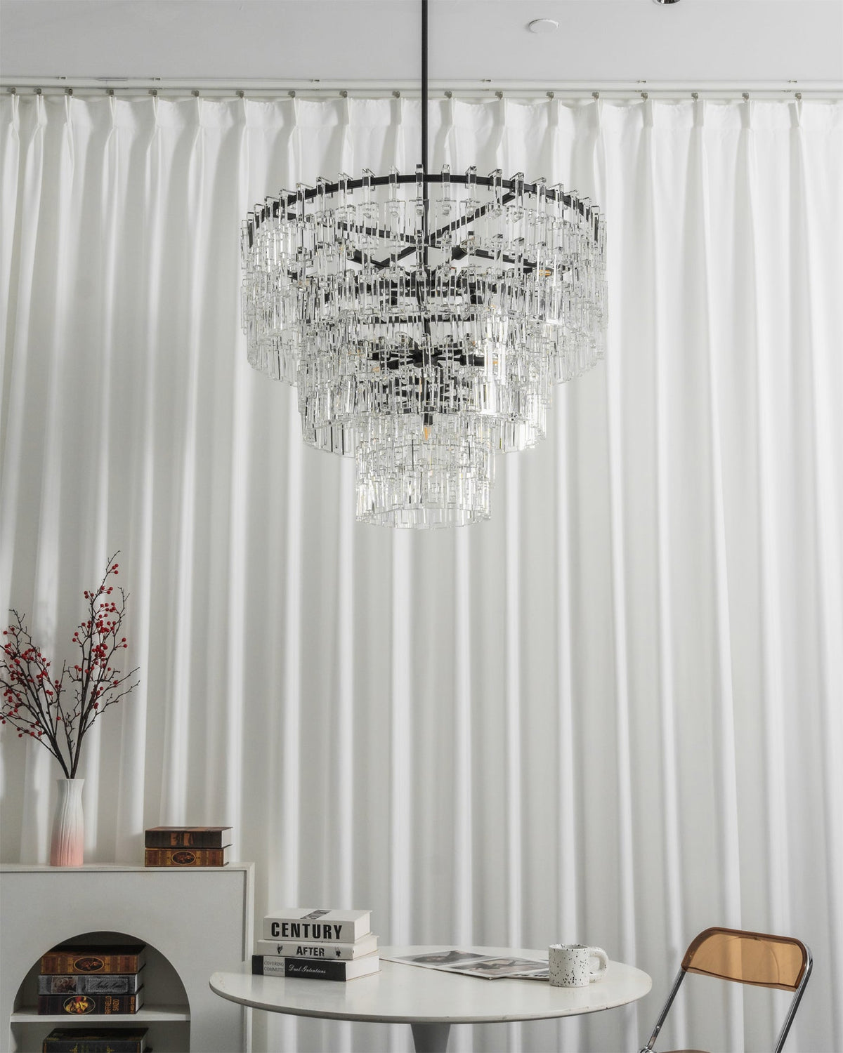 Candelabro geométrico de cristal Elyelira