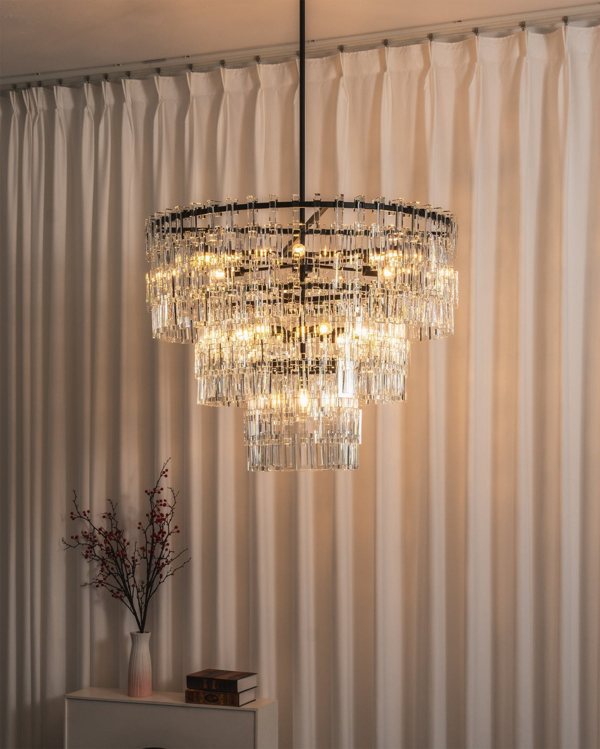 Candelabro geométrico de cristal Elyelira