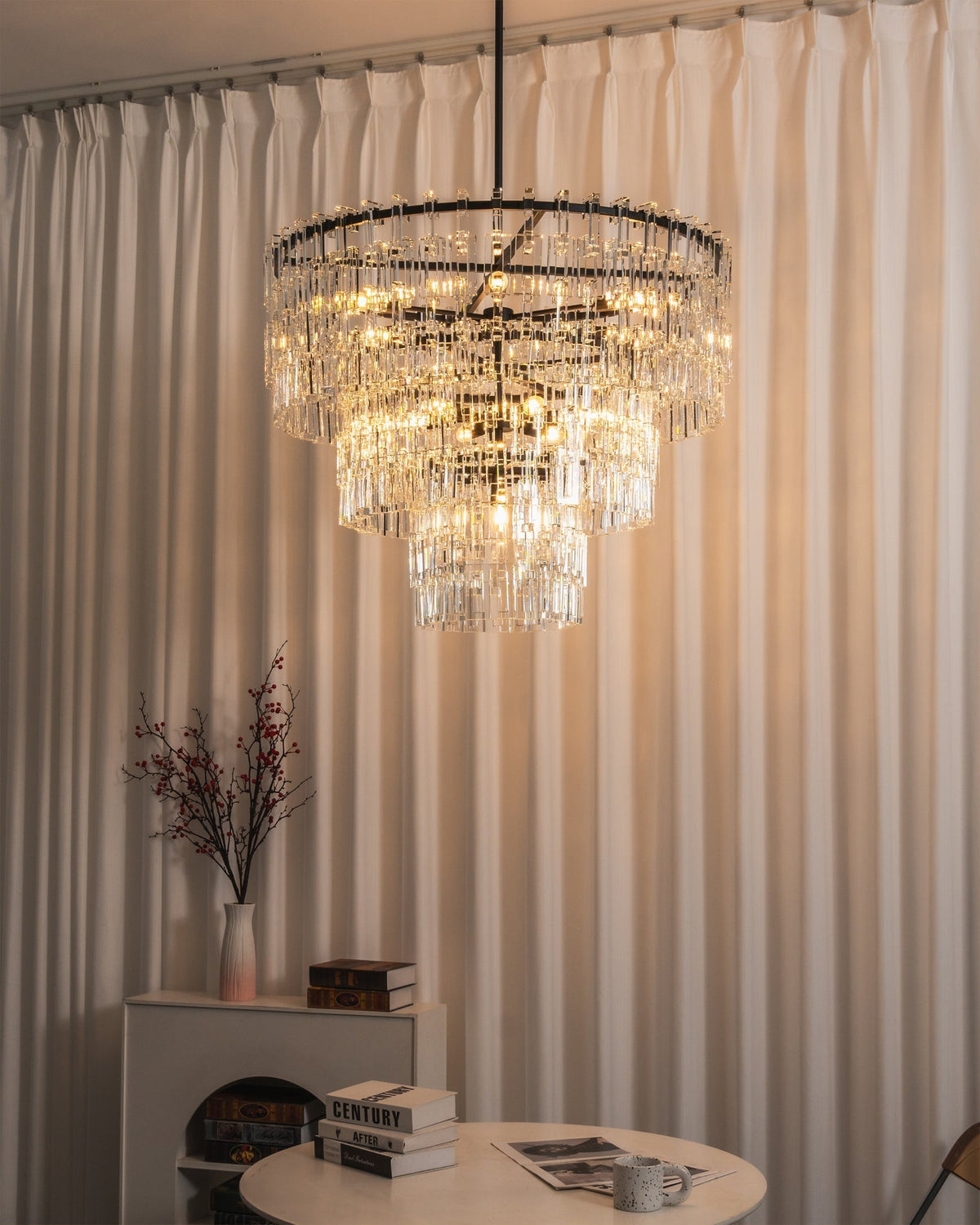 Candelabro geométrico de cristal Elyelira