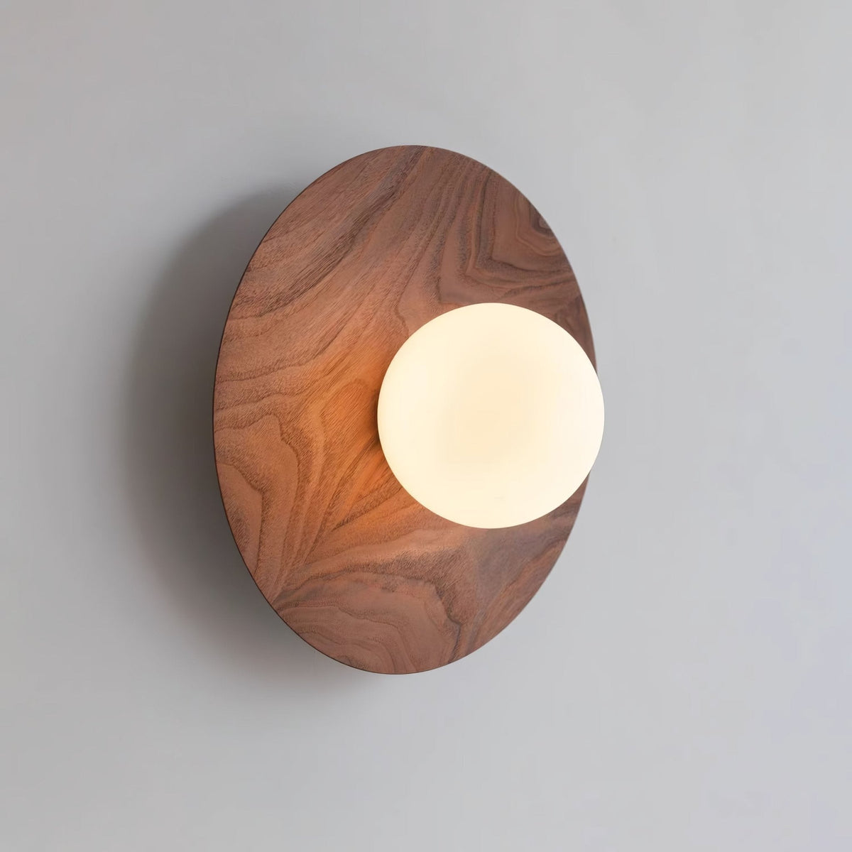 Eloza moderne minimalistisk væglampe i træ og glas