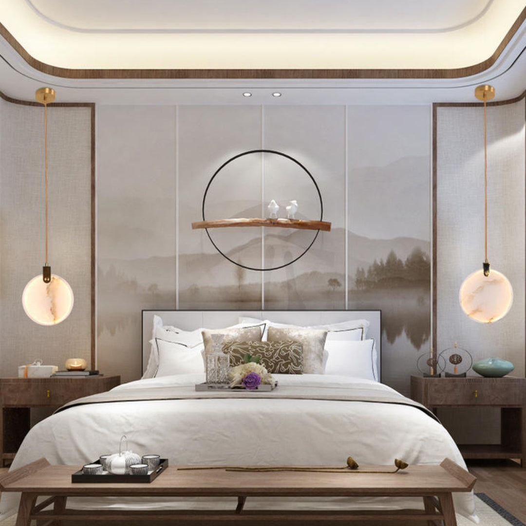 Candeeiro suspenso Harvest em alabastro