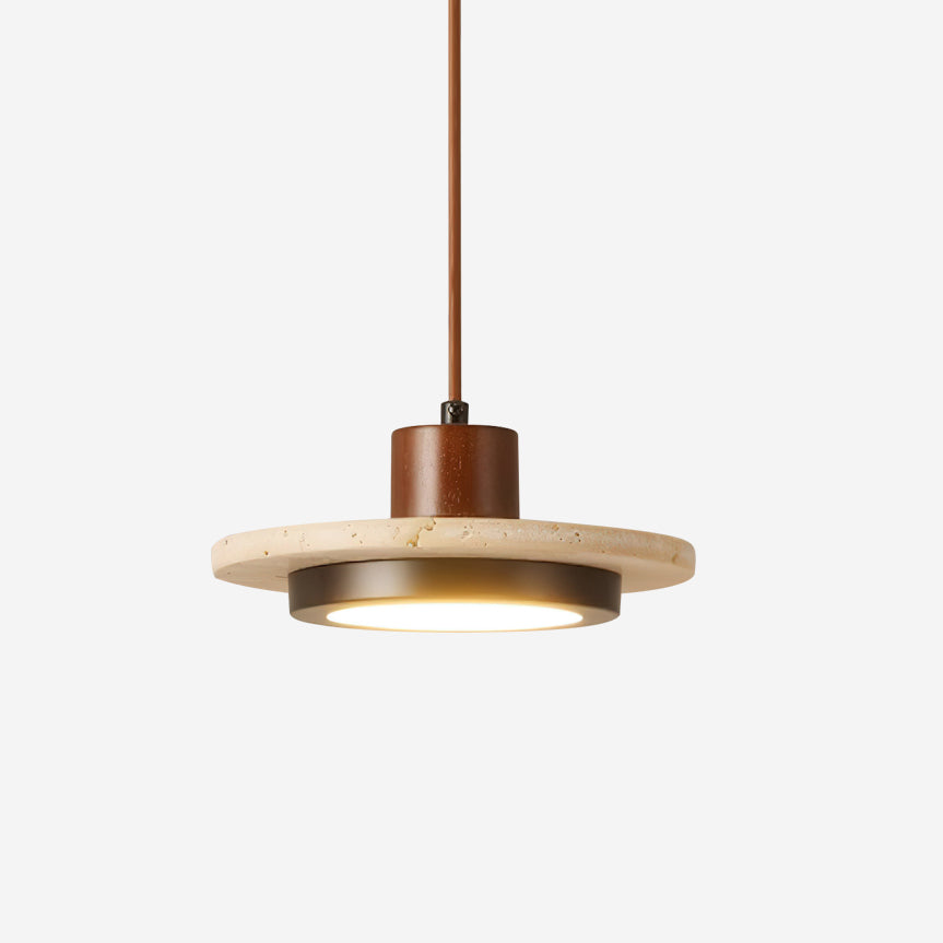 Valen LED-hengilampi úr travertíni