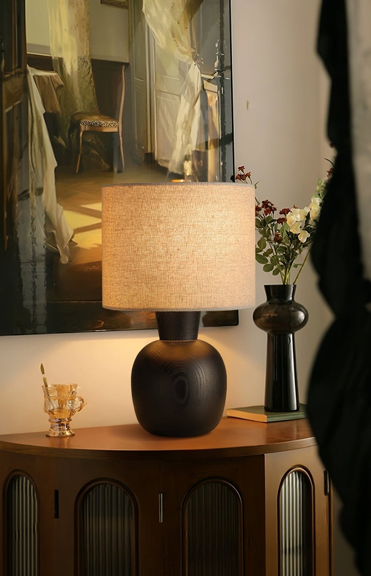 Joan minimalistisk træbordlampe