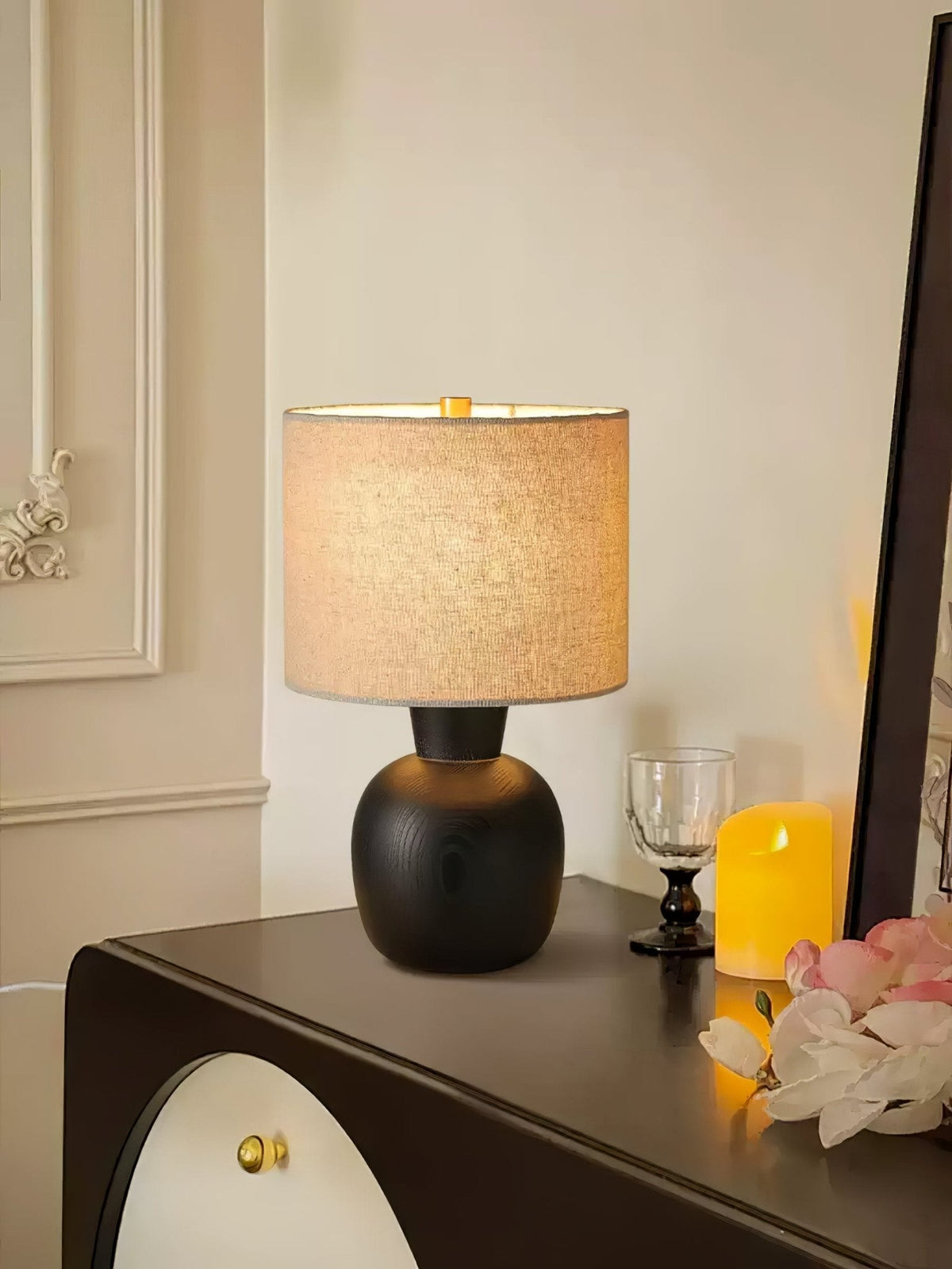 Joan minimalistisk træbordlampe