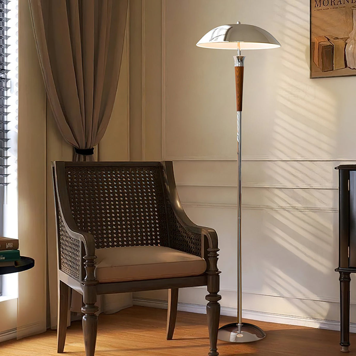 Viraivelle retro golvlampa i krom