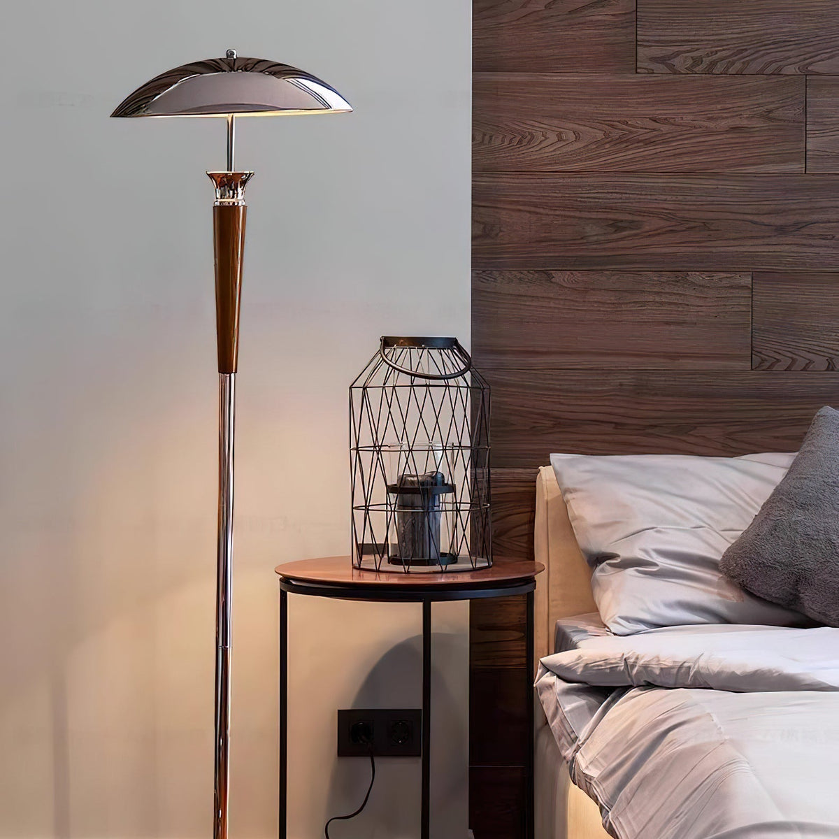 Viraivelle retro golvlampa i krom