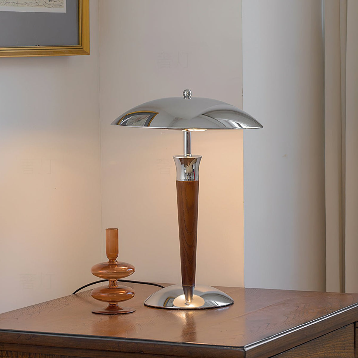 Viraivelle retro golvlampa i krom