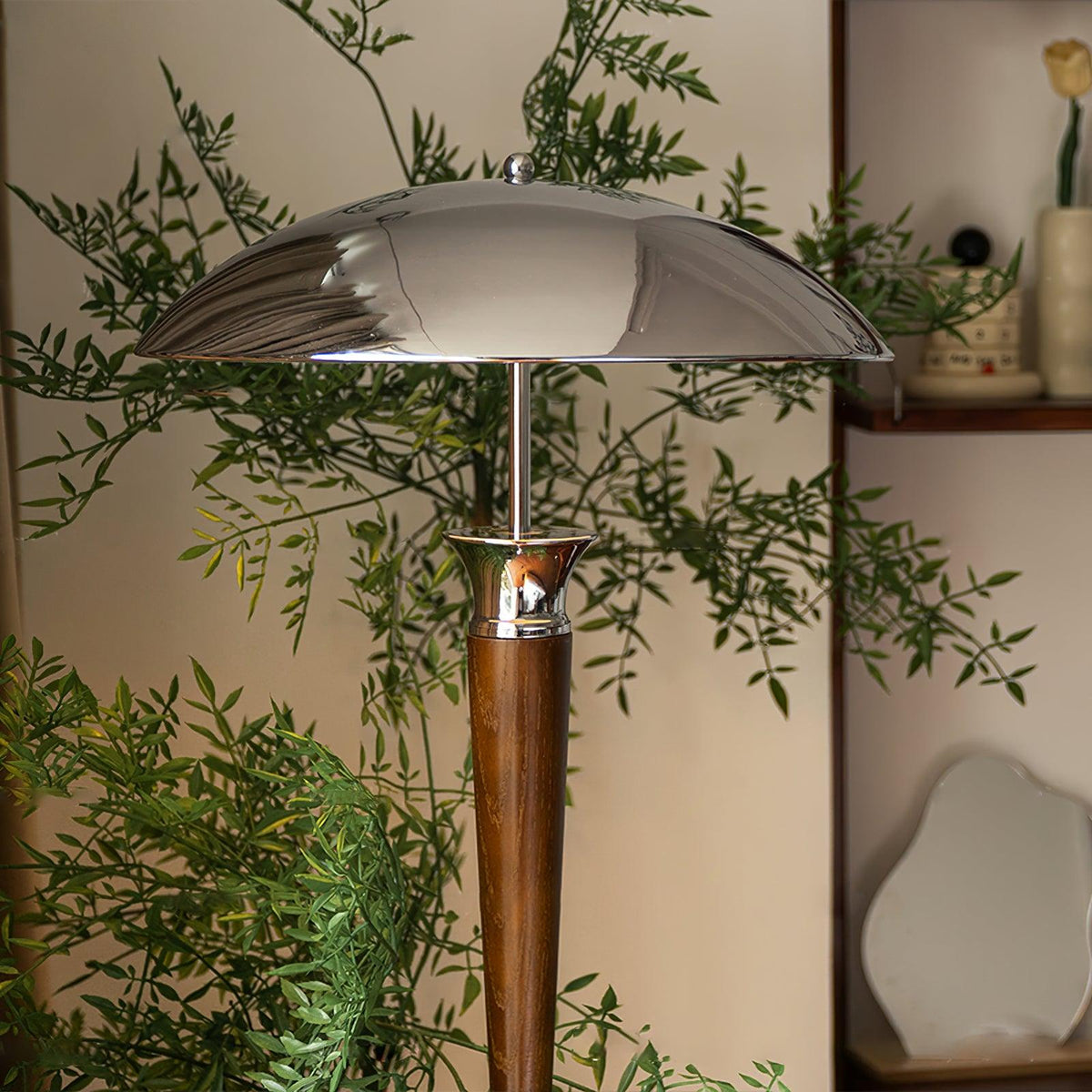 Viraivelle retro golvlampa i krom