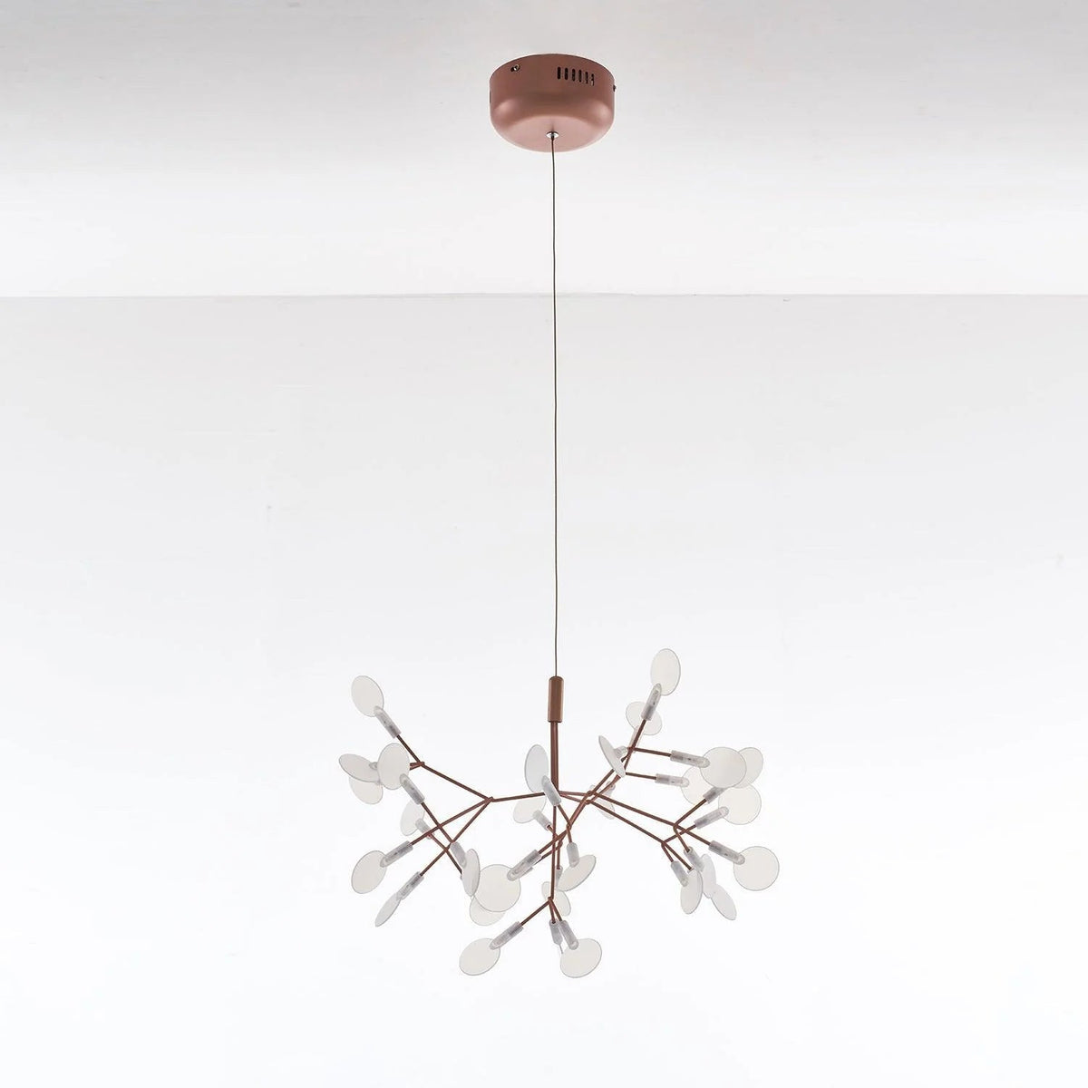 Lior unik Sputnik-ljuskrona i art déco-stil med eldflugor, vardagsrum/sovrum