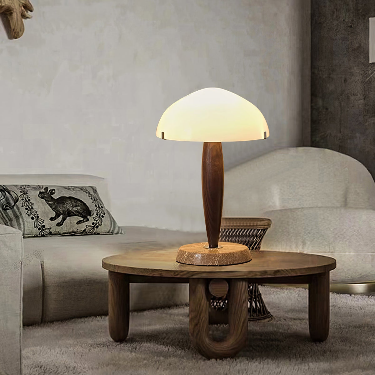 Candeeiro de mesa Emerson em madeira