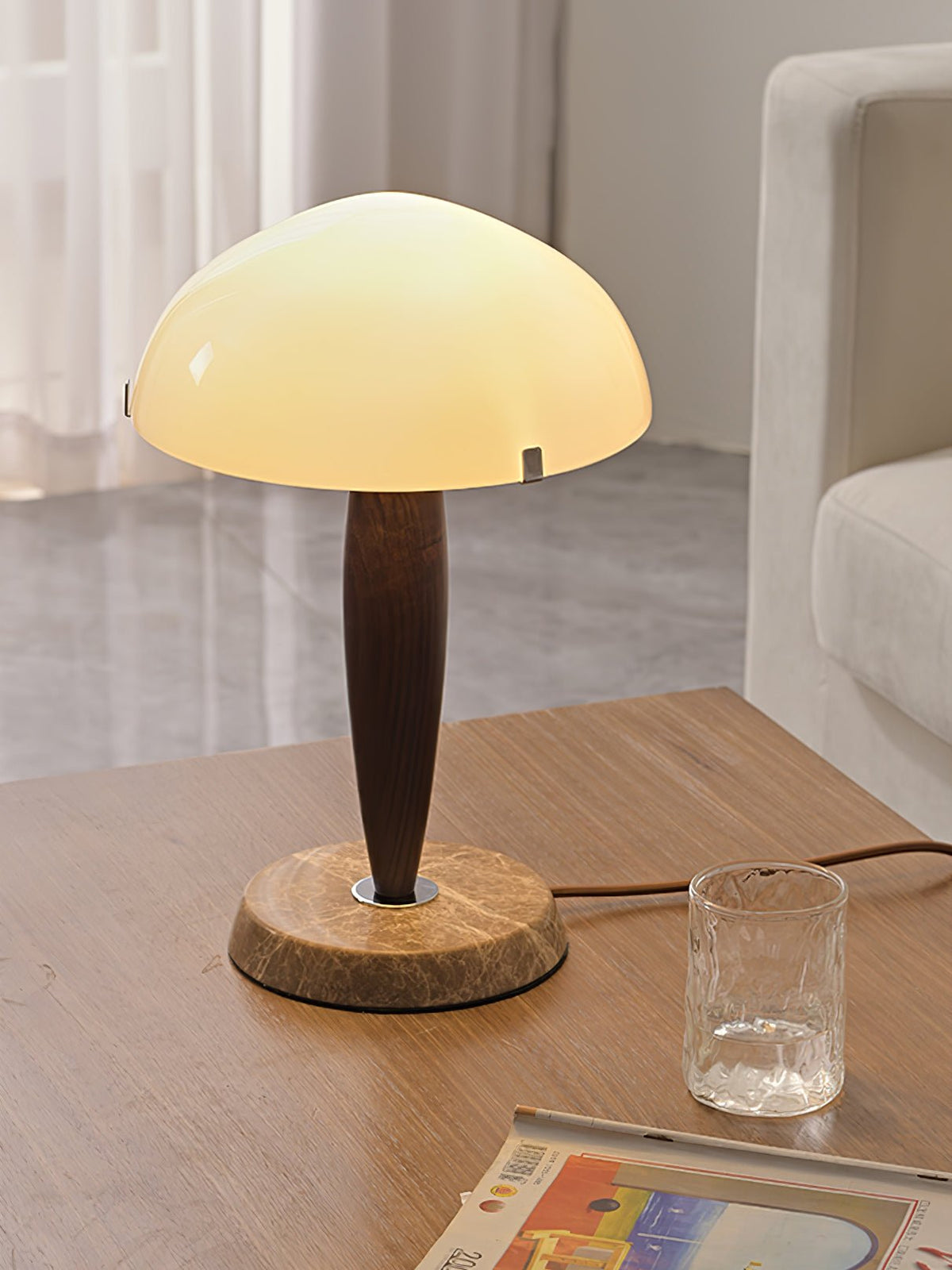 Candeeiro de mesa Emerson em madeira