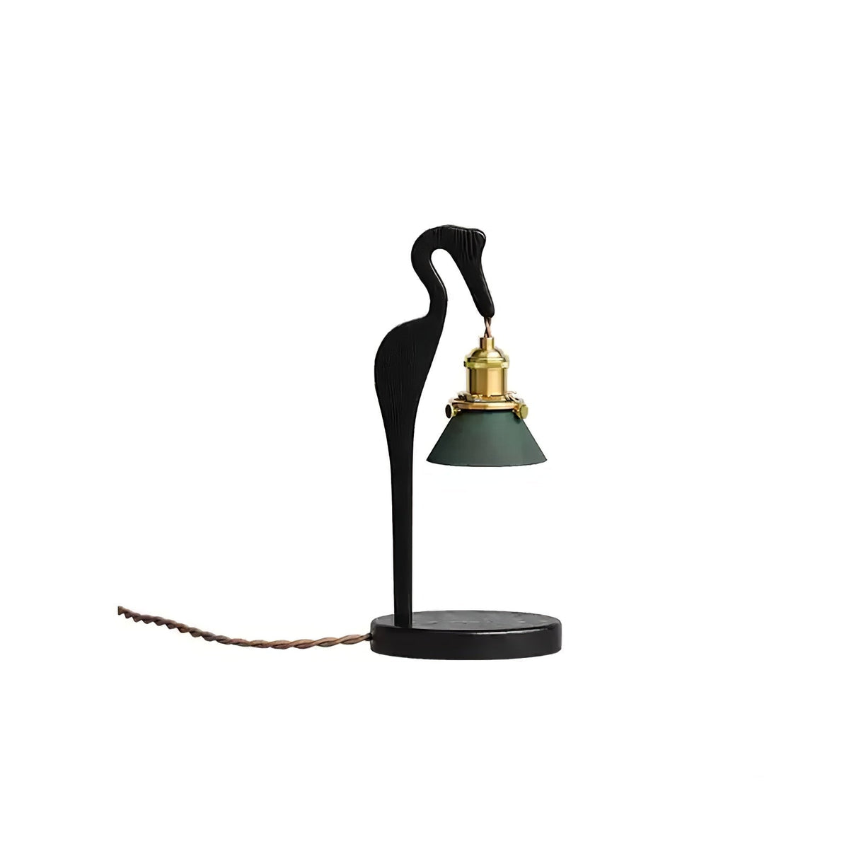 Cyn konstnärlig bordslampa i trä