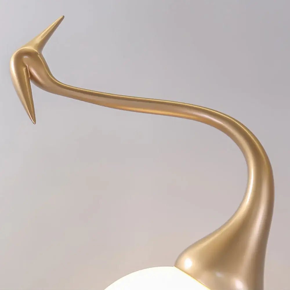 Vägglampa formad som en trana