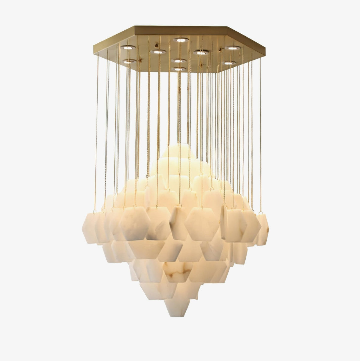 Candeeiro de teto Avenanena de luxo em alabastro