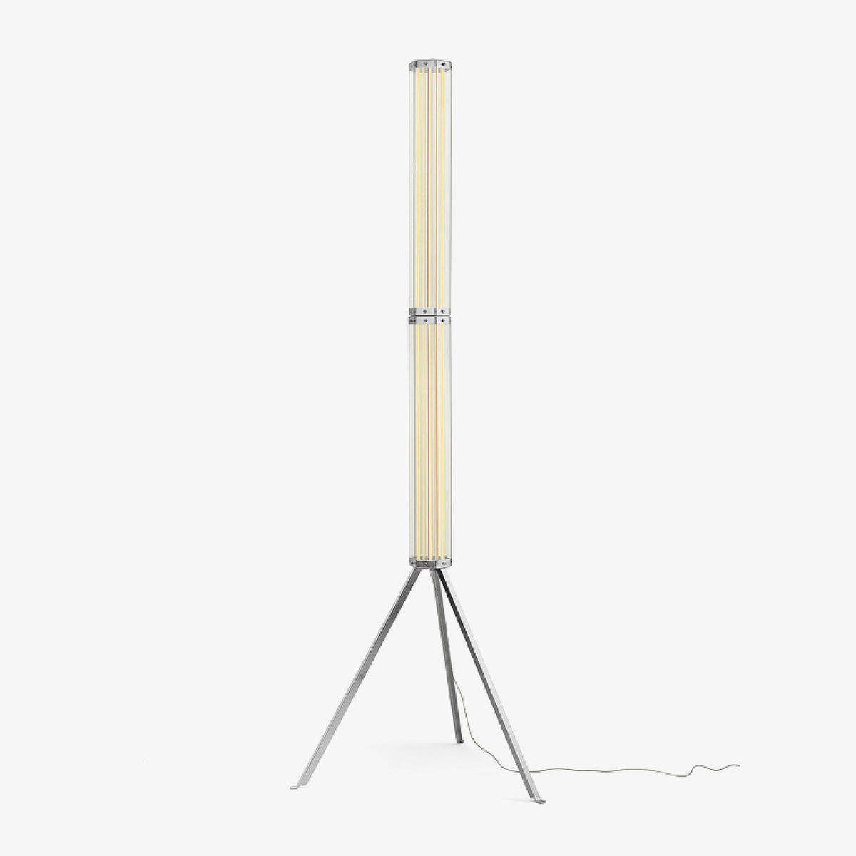 Thessan sekskantet gulvlampe i glas