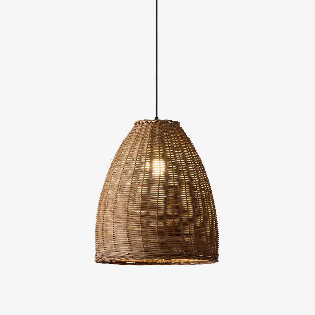 Jarrowcombe-pendellampe i flettet rattan