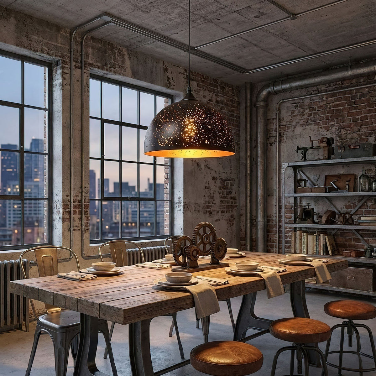 Calania Hollow-industriel pendellampe