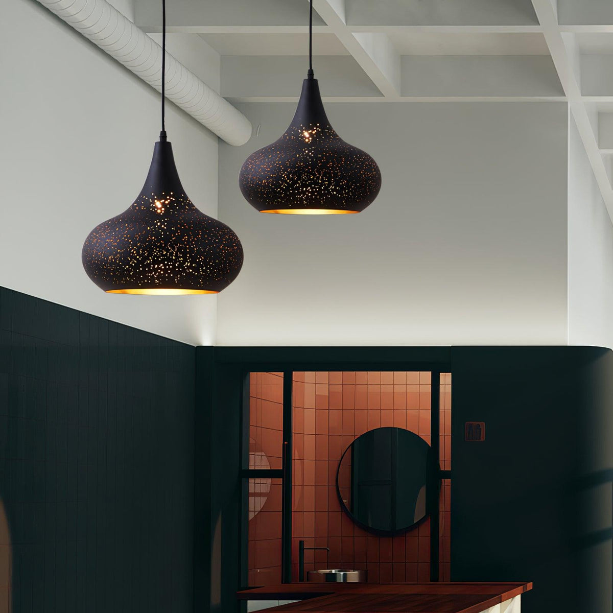 Calania Hollow-industriel pendellampe
