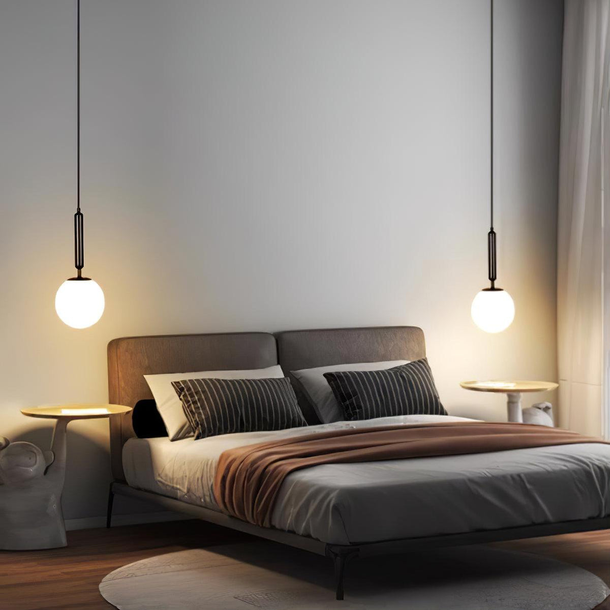 Orbita minimalistisk pendellampa i mässing
