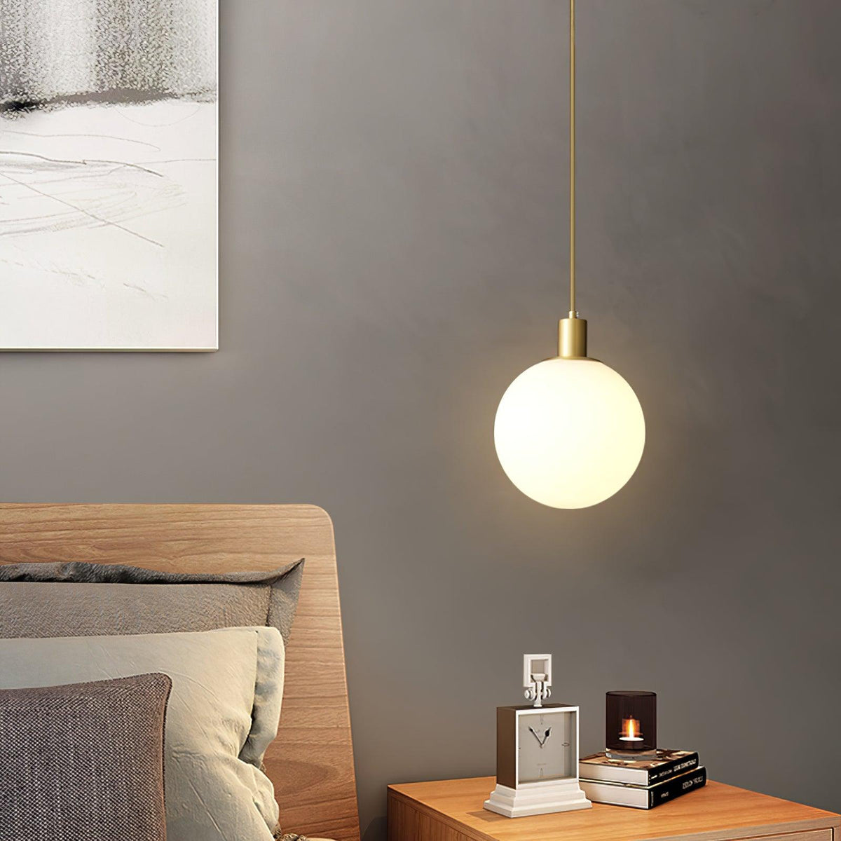 Orbita minimalistisk pendellampa i mässing