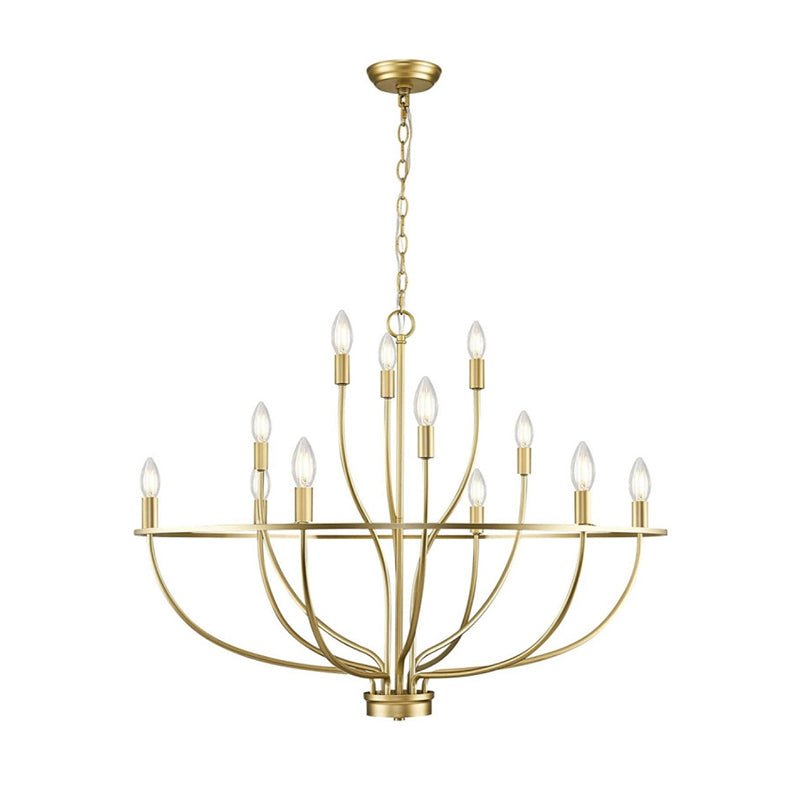 Lustre candelabro de latão dourado Aurinella