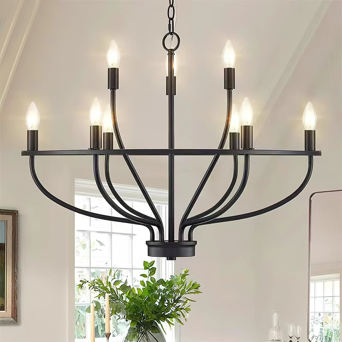 Lustre candelabro de latão dourado Aurinella