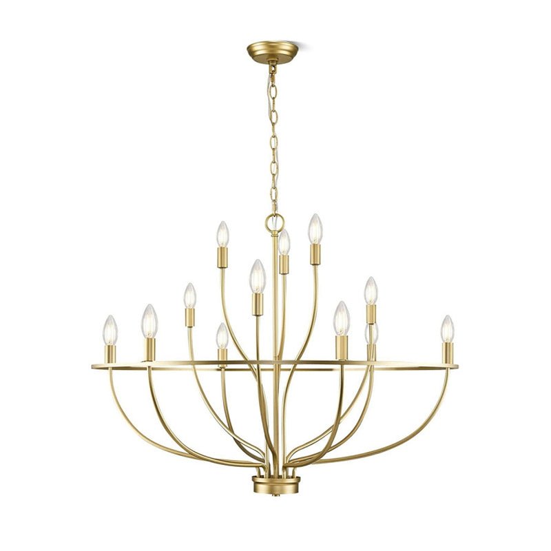 Lustre candelabro de latão dourado Aurinella