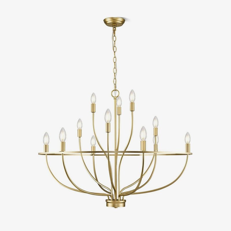 Lustre candelabro de latão dourado Aurinella