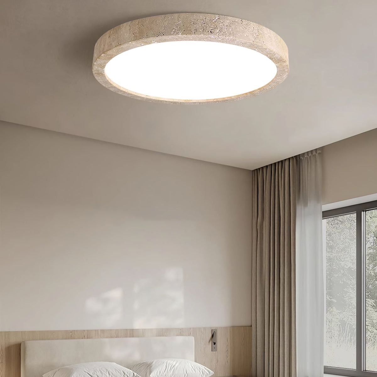 Cal minimalistisk loftslampe i travertin