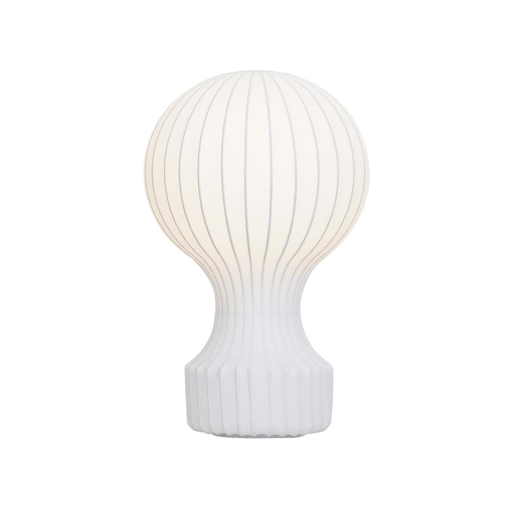 Lirove skulptural bordslampa i stål
