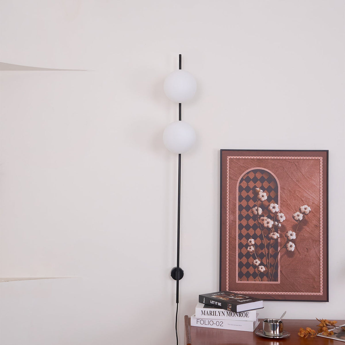 Candeeiro de parede moderno e minimalista em vidro Evshaora