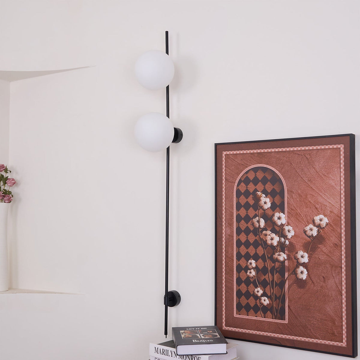 Candeeiro de parede moderno e minimalista em vidro Evshaora