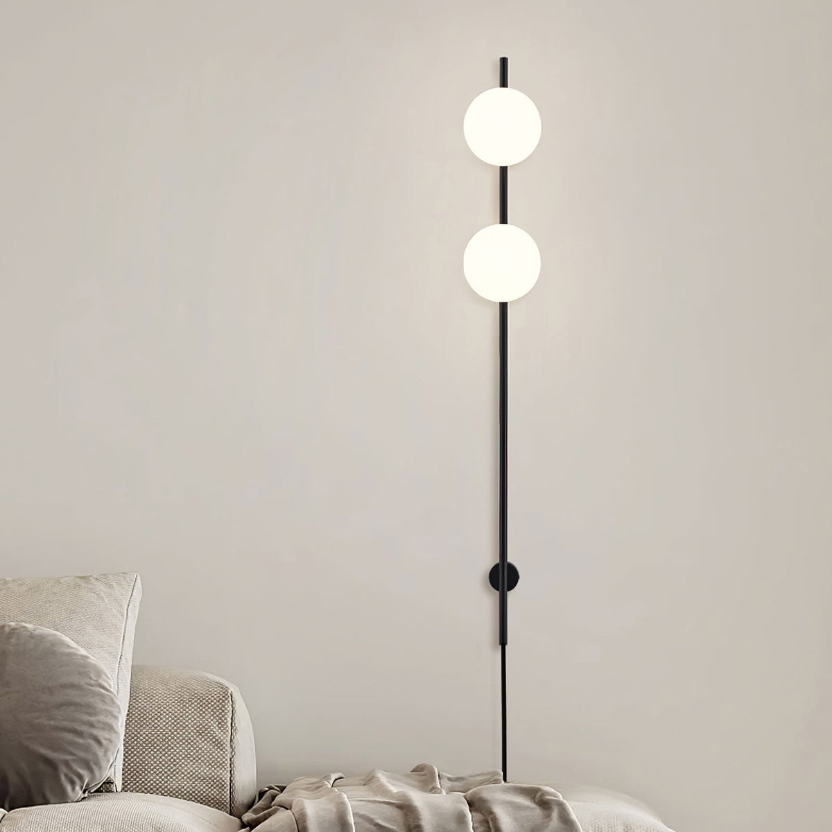Candeeiro de parede moderno e minimalista em vidro Evshaora