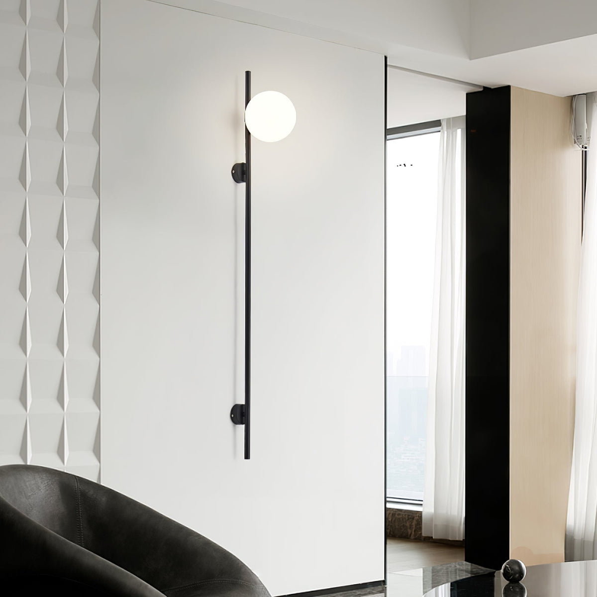 Candeeiro de parede moderno e minimalista em vidro Evshaora