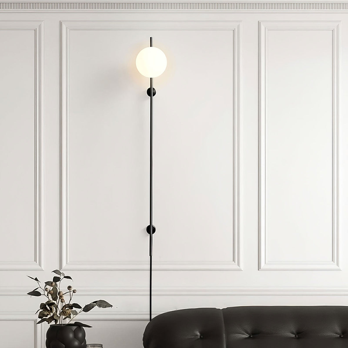 Candeeiro de parede moderno e minimalista em vidro Evshaora