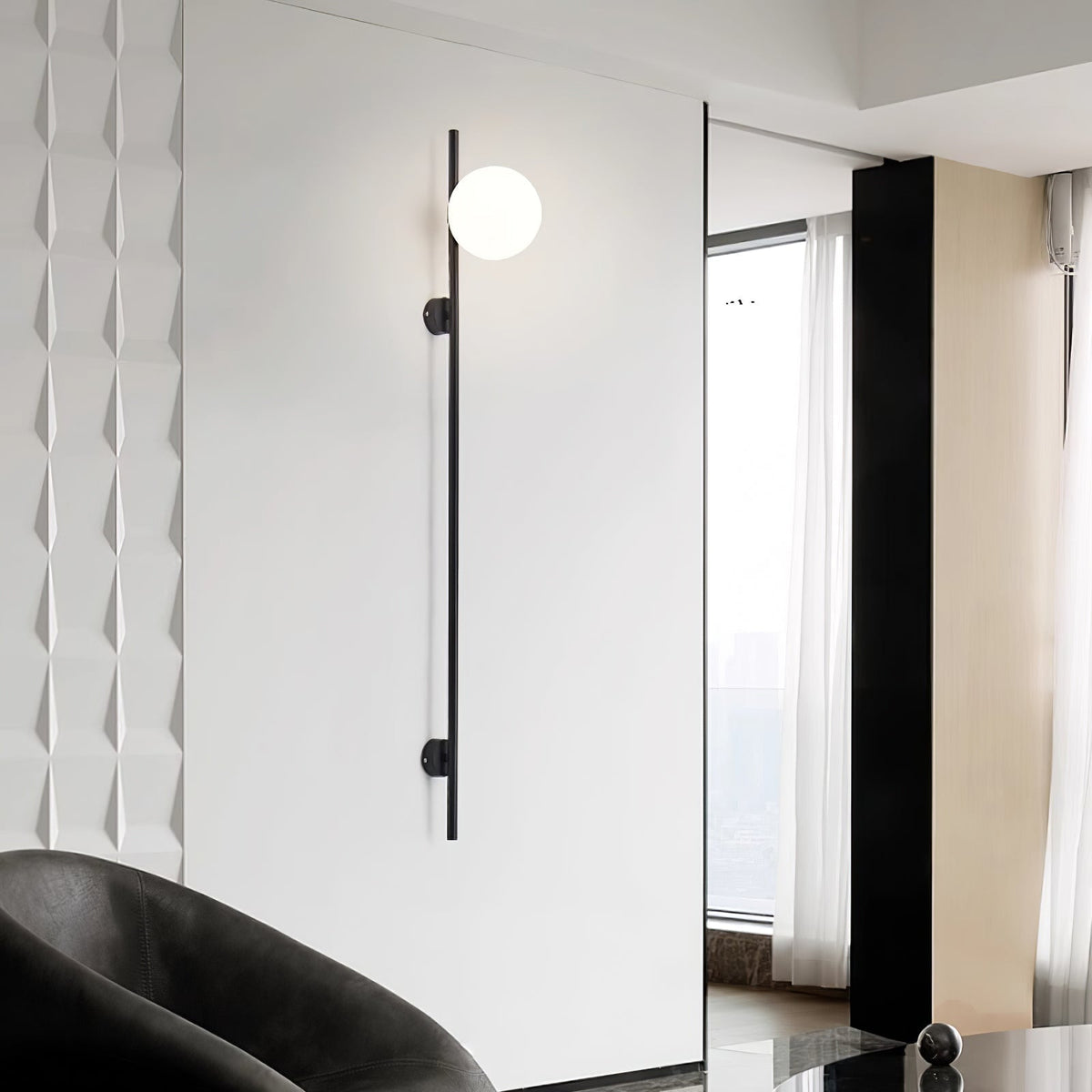 Candeeiro de parede moderno e minimalista em vidro Evshaora