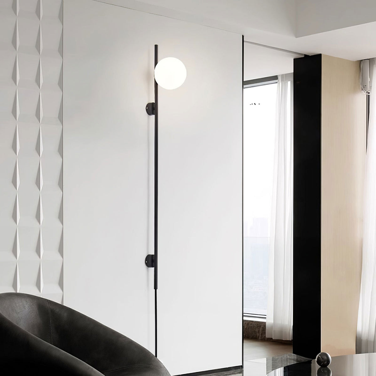 Candeeiro de parede moderno e minimalista em vidro Evshaora