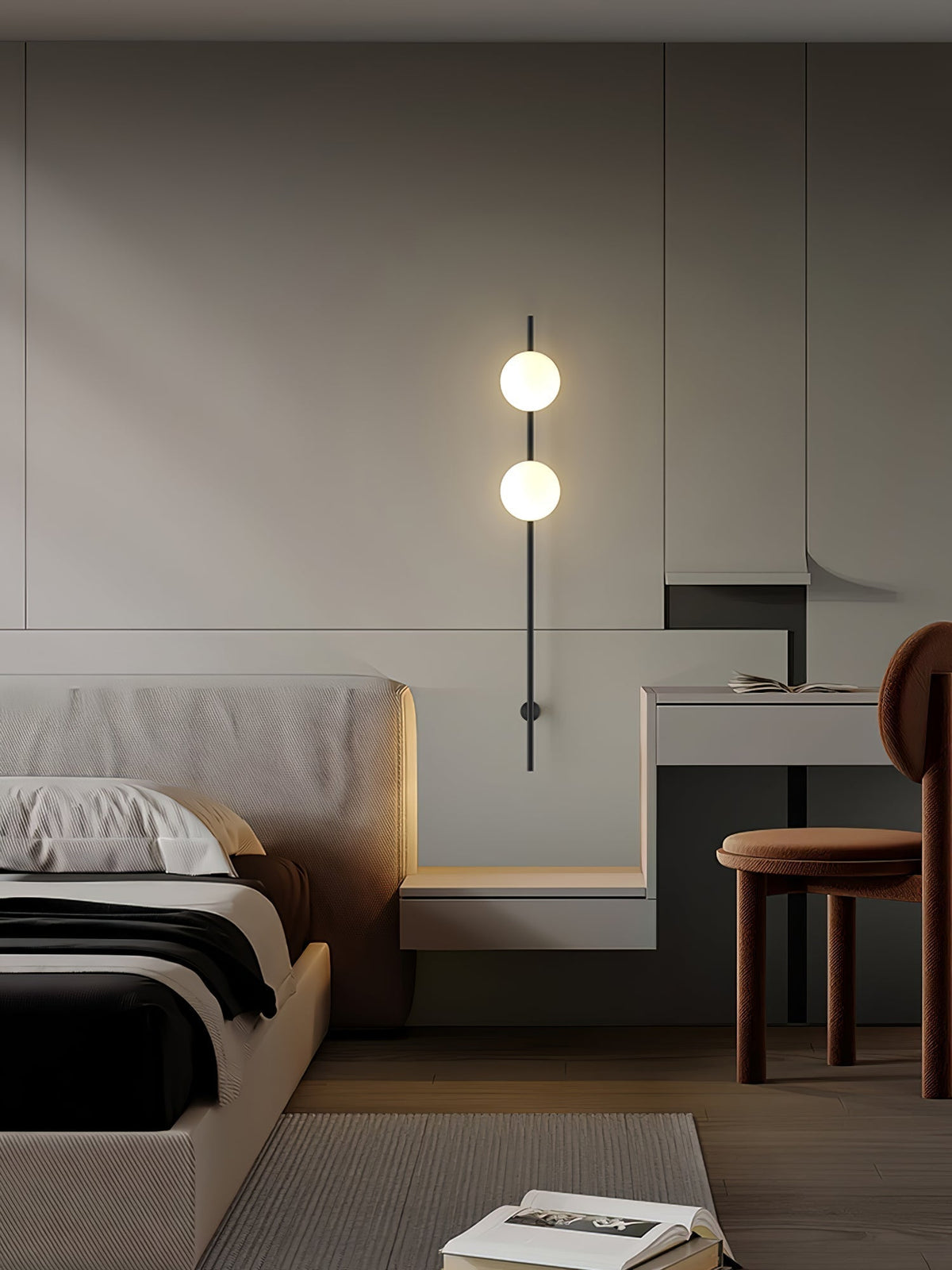 Nerylor modern minimalistisk glasvägglampa