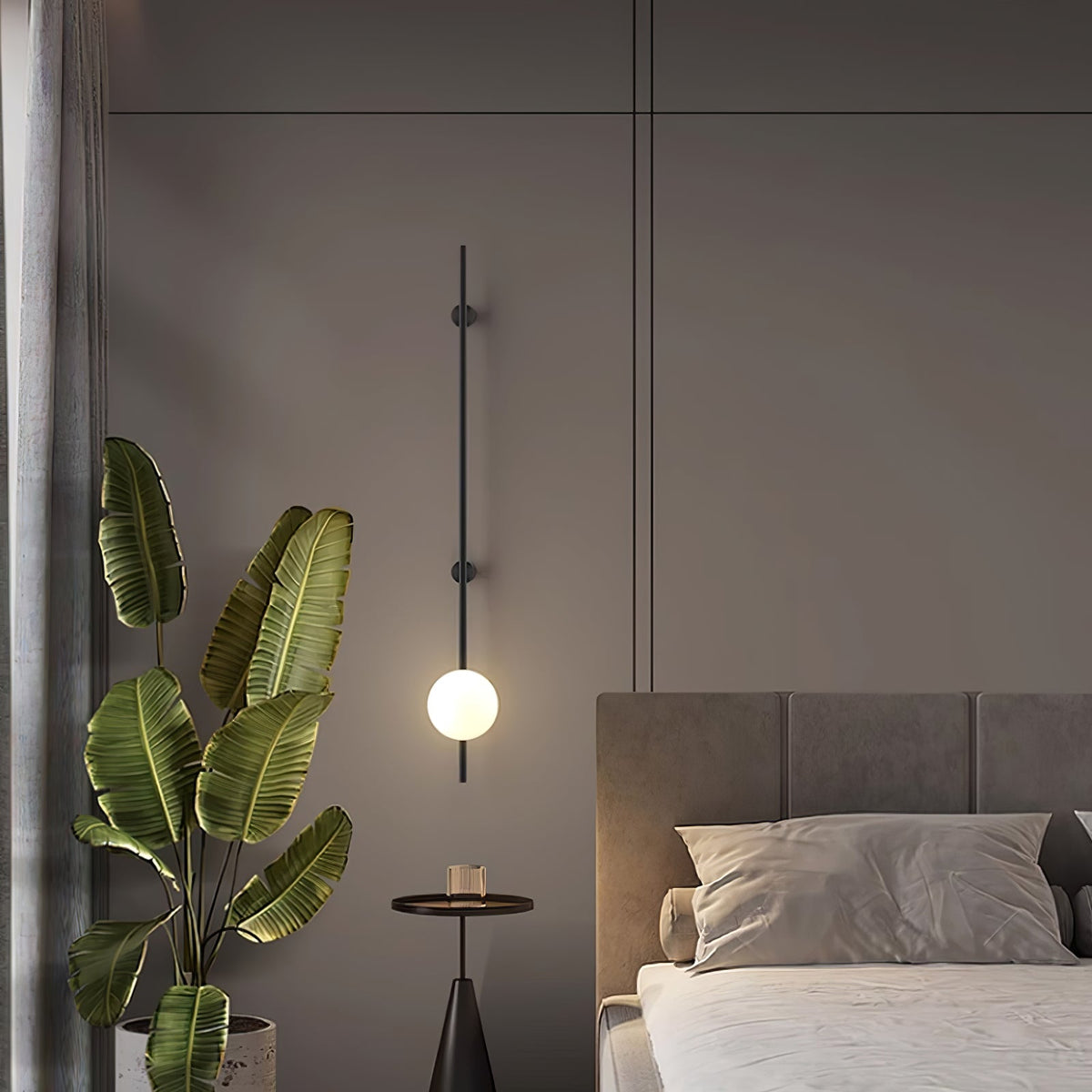 Candeeiro de parede moderno e minimalista em vidro Evshaora
