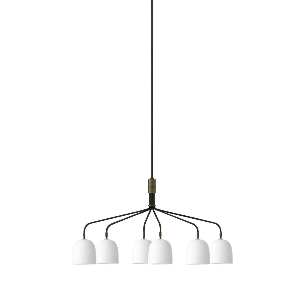 Candeeiro de teto Casorira preto e latão, industrial