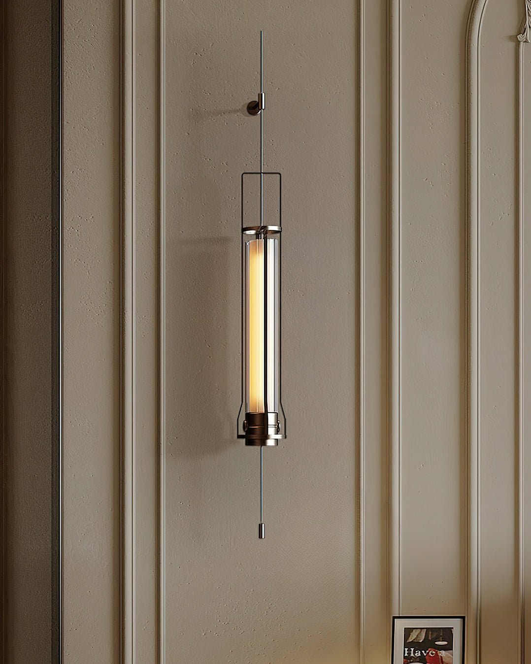 Lioralora moderne minimalistisk cylindrisk glasvæglampe