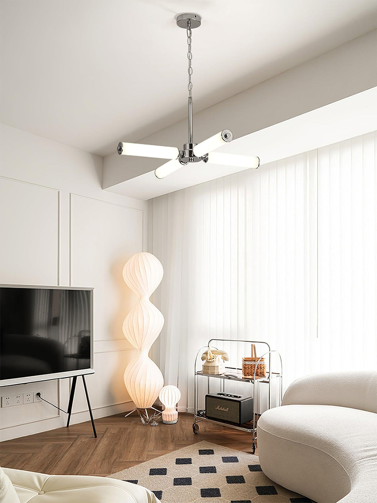 Zoliria moderne minimalistisk LED-lysekrone i glas