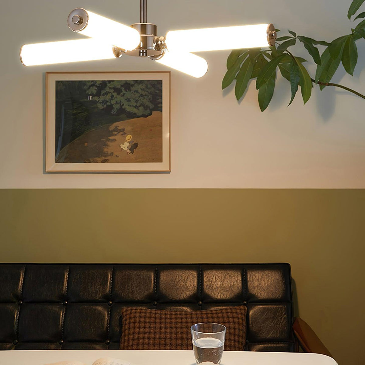 Zoliria moderne minimalistisk LED-lysekrone i glas