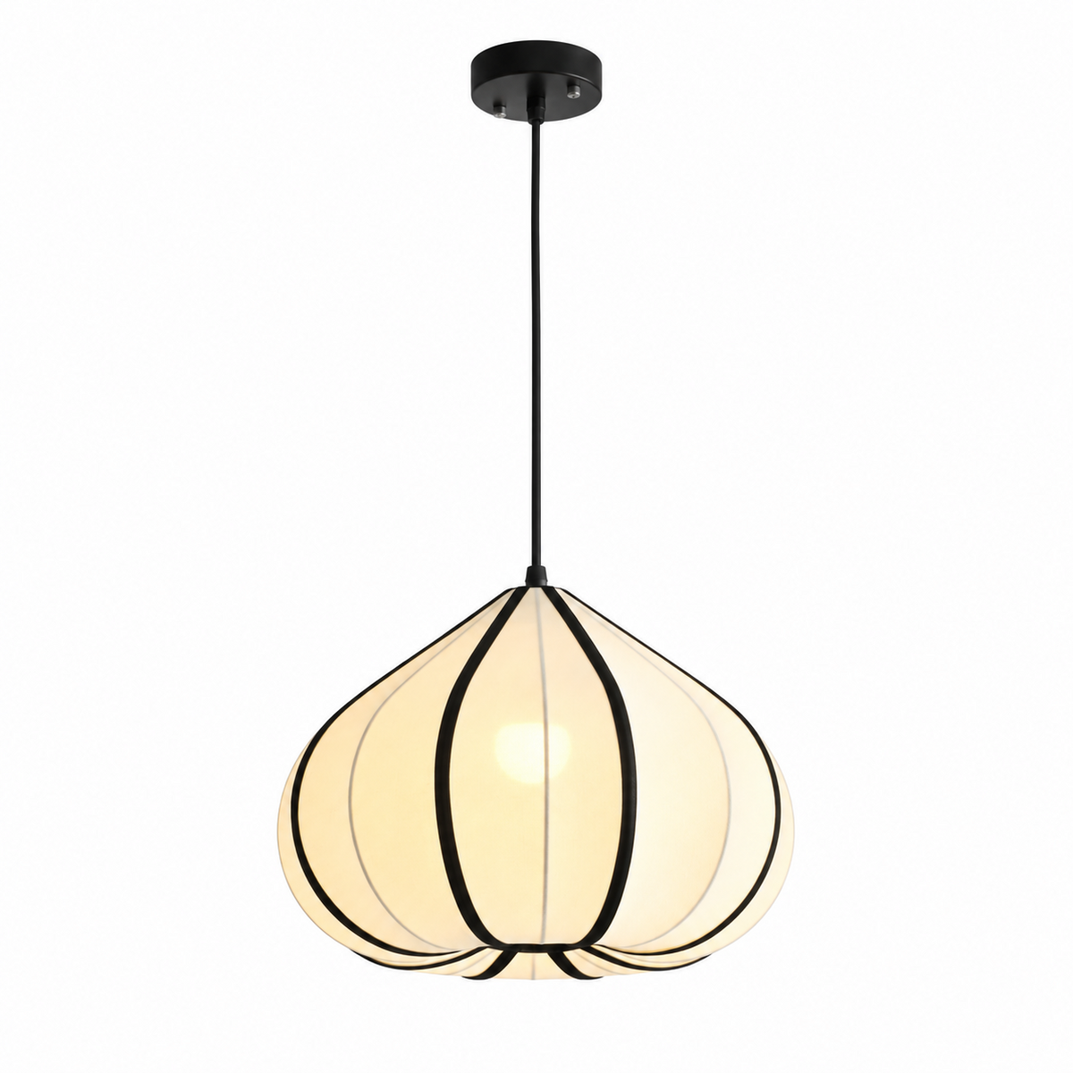 Fallowmere Ribbed Stretch Fabric Pendant Lamp